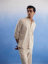 Men's Cream Pure Cotton Plain Shirt